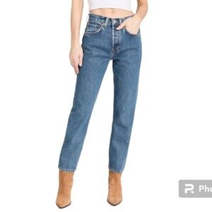 RE/DONE 70s Stove Pipe Jeans Size 29 New Western Blue Ankle Length